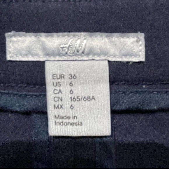 🌸3 for $20 H&M Navy Blue office trousers Pants Size 6 - Picture 5 of 15